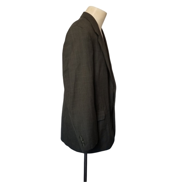 BROWN 100% Wool Two Button Single Breasted Sport Coat/Jacket - Marco Carelli 42R - Picture 6 of 14